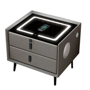 DIGITAL BEDSIDE TABLE - WIRLESS CHARGING - BLUETOOTH SPEAKER - LED LIGHT - FINGERPRINT LOCK