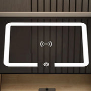 DIGITAL BEDSIDE TABLE - WIRLESS CHARGING - BLUETOOTH SPEAKER - LED LIGHT - FINGERPRINT LOCK