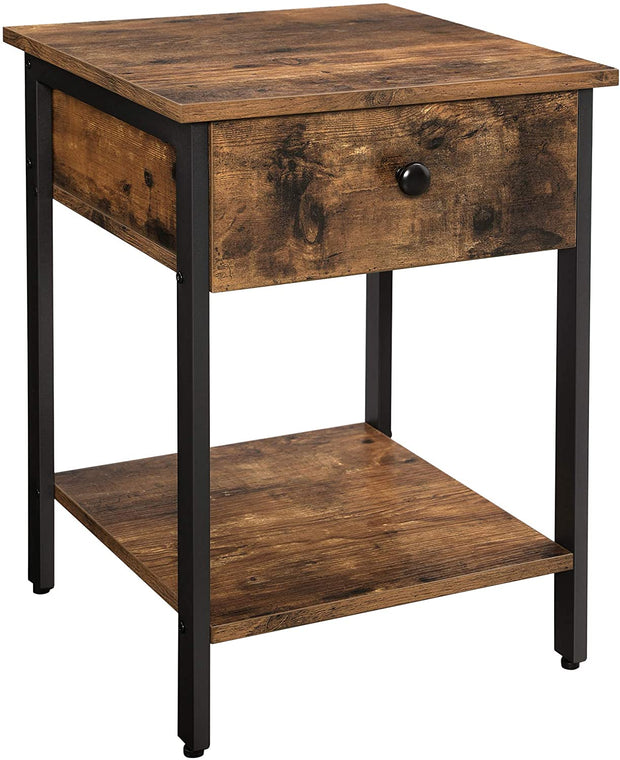 2-Tier Industrial Side Table