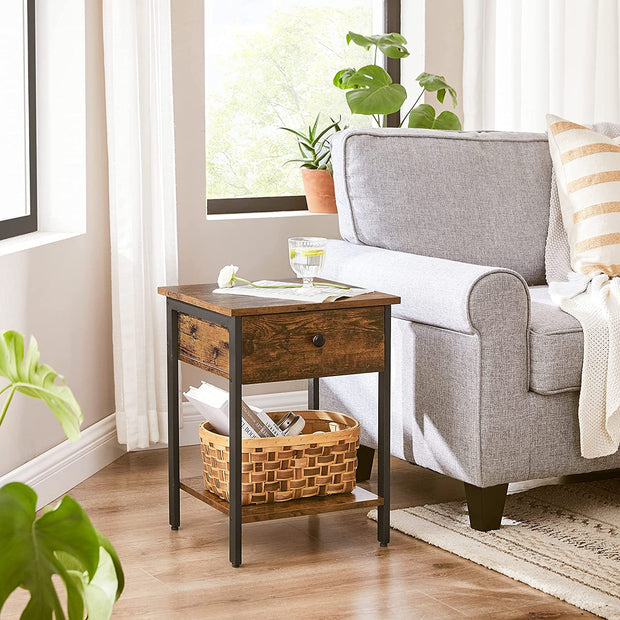 2-Tier Industrial Side Table