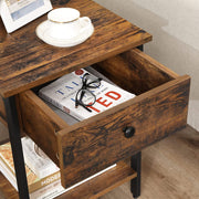 2-Tier Industrial Side Table