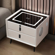 MODERN MINIMALIST SMART SOLID WOOD BEDSIDE TABLE LIGHT LUXURY