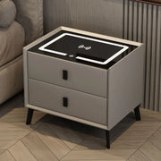 MODERN MINIMALIST SMART SOLID WOOD BEDSIDE TABLE LIGHT LUXURY