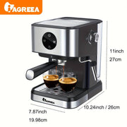 High-Performance 20-Bar Espresso Machine with Steam Wand