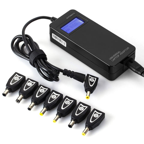 Multi-type 90W Power Supply Car Charger Laptop Adapter with LED Screen USB Slot