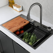 Waterfall Workstation Kitchen Sink Set Digital  Display