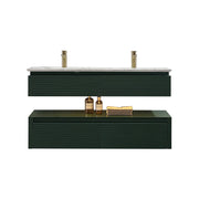 Lumino 48" Modern Double Bathroom Vanity with Engineered Stone Top and Light US