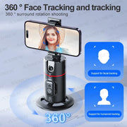 P02 360 Rotatie Gimbal Stabilisator, Follow-Up Selfie Desktop Face Tracking Gimbal Voor Tiktok Smartphone Live, Met Externe Sluiter