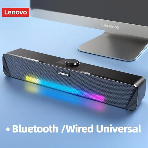 Originele Lenovo Ts33 Bedrade En Bluetooth 5.0 Luidspreker 360 Home Film Surround Sound Bar Audio Speaker Voor Bureaucomputer Subwoofer