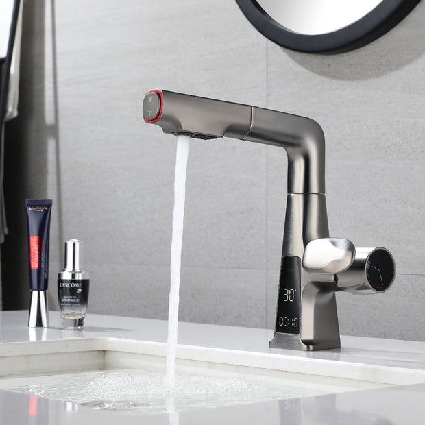 Basin Intelligent Digital Display With Pull Out Faucet