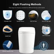 Small Size Bidet Smart Toilet One-Piece Elongated Floor Mounted Automatic Self-Clean