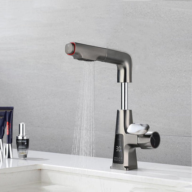 Basin Intelligent Digital Display With Pull Out Faucet