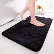 Memory Foam Bath Rug with Cobblestone Embossment