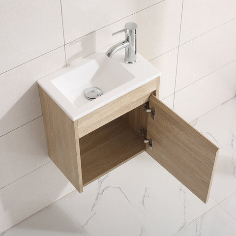 16.1'' Single Bathroom Vanity with Resin Top