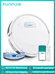 HONITURE Robot Vacuum and Mop Combo 4000pa Strong Suction Robot Vacuum Cleaner with Self-Charging 150Mins