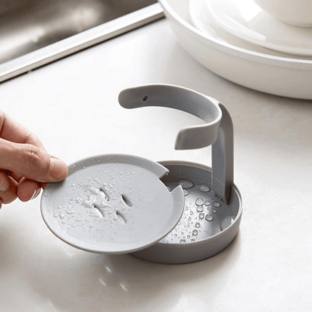 Household Kitchen Washing Utensils Pot Dish Brush with Liquid Washing Soap Dispenser Pot Brush Dish Brushes Cleaning Tool - MRSLM