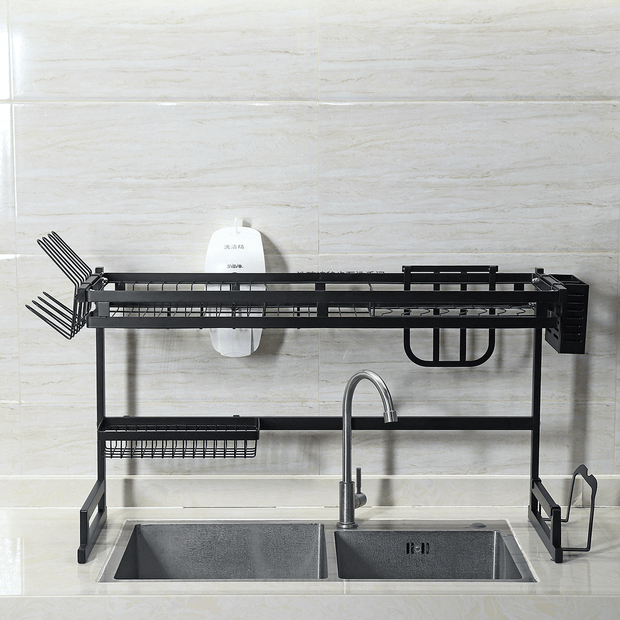 Stainless Steel All-In-One Versatile Organizer Dishes Rack for Kitchen Storage Tool - MRSLM