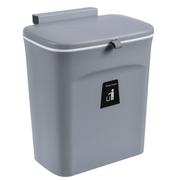 9L Cabinet Door Hanging Trash Can Slide Cover Garbage Bin Waste Storage for Kitchen Bedroom - MRSLM