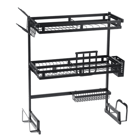 Stainless Steel All-In-One Versatile Organizer Dishes Rack for Kitchen Storage Tool - MRSLM