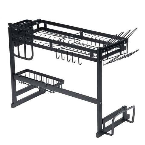 Stainless Steel All-In-One Versatile Organizer Dishes Rack for Kitchen Storage Tool - MRSLM