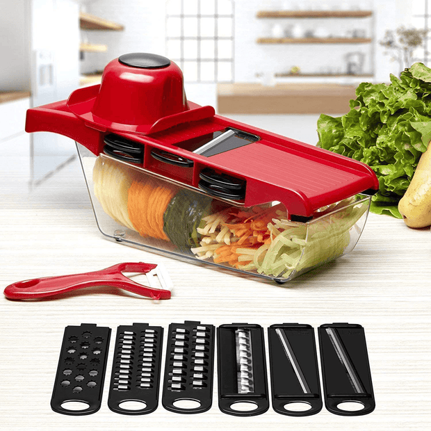 XYJ CCFG8901 Multi-Function Vegetable Cutter Steel Blade Mandoline Slicer Potato Peeler Carrot Cheese Grater Vegetable Slicing Tool - MRSLM