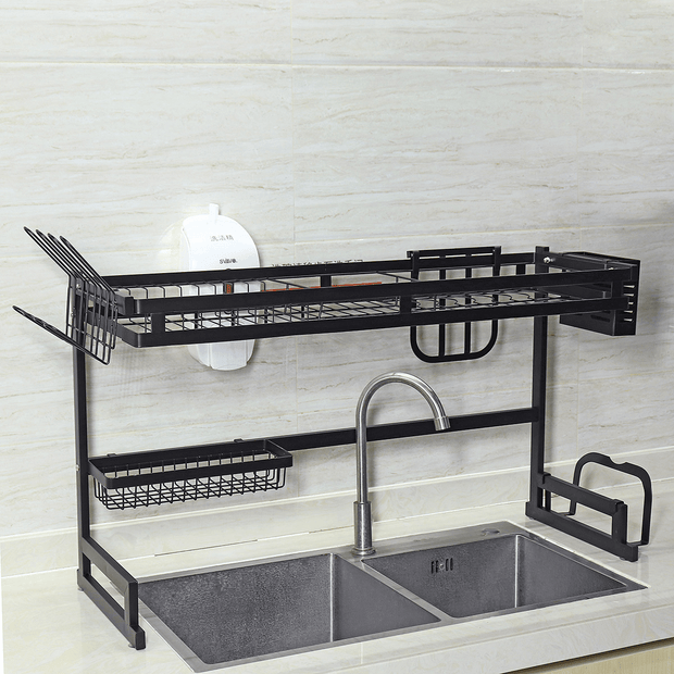 Stainless Steel All-In-One Versatile Organizer Dishes Rack for Kitchen Storage Tool - MRSLM