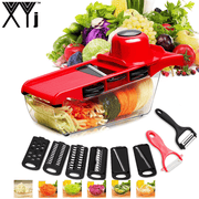 XYJ CCFG8901 Multi-Function Vegetable Cutter Steel Blade Mandoline Slicer Potato Peeler Carrot Cheese Grater Vegetable Slicing Tool - MRSLM