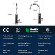 Fudeer Elektrische Boiler Keuken Kraan Instant Warm Water Kraan Verwarmer 3400W 220V Verwarming Kraan Momentane Kachels