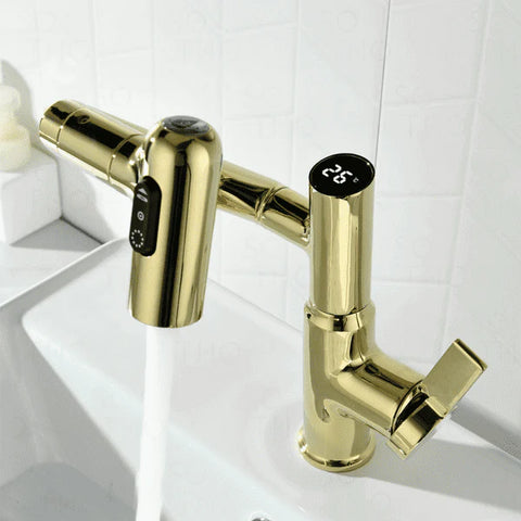 Intelligent Digital Display Bathroom Hot And Cold Basin Faucet