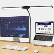 Double Head LED Clip Desk Lamp Architect Table Lamp for Home Office Lighting 3 Color Mode and 10 Dimmable Eye Protect Desk lamps