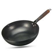 32cm Handmade Iron Non Stick Frying Pan Frypan Pot Kitchen Wok Skillet Cookware - MRSLM