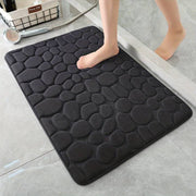 Memory Foam Bath Rug with Cobblestone Embossment