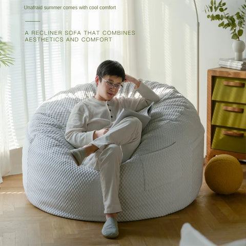 Ice silk lazy bean sofa