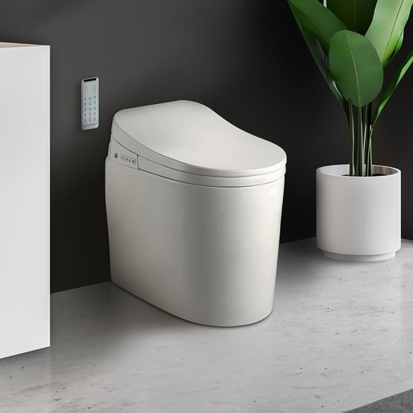 Small Size Bidet Smart Toilet One-Piece Elongated Floor Mounted Automatic Self-Clean