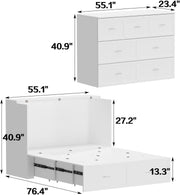 Folding bed cabinet