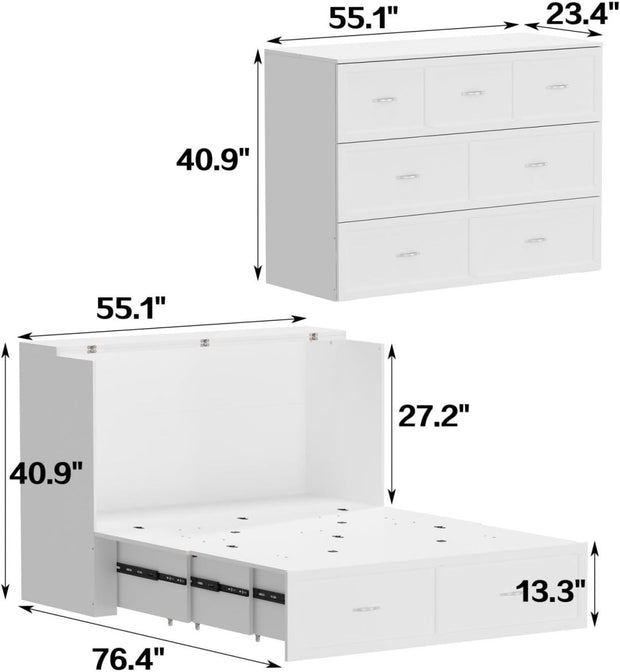 Folding bed cabinet