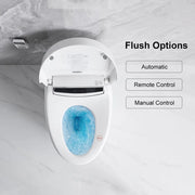 Modern Smart One-Piece 1.28 GPF Floor Mount Elongated Automatic Smart Bidet Toilet Seat