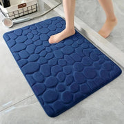 Memory Foam Bath Rug with Cobblestone Embossment