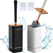 Elegant Toilet Brush  Holder Set - Long Ergonomic Handle, Modern