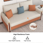 71" Queen 2-Seater Leath-aire Sleeper Sofa