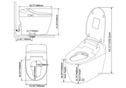 Modern Smart Toilet One-Piece 1.27 GPF Floor Mounted Elongated Toilet And Bidet Seat