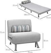 Vouwbed slaap slaap slaapstoel gasten bed slaapbank vouwsmatras bed metaalgrijs 75 x 70 x 75 cm