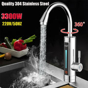 3300W Electric Faucet Hot Water Tap Instant Kitchen Faucet with Hose