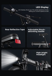 ENGWE 14inch Folding Electric Bikes for Adults Teens 48V 350W E-bike