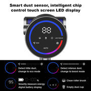 Liectroux i10 Draadloze Handstofzuiger, Slimme Stofdetectie, 250W Borstelloze Motor voor 27Kpa Krachtige Zuigkracht, LED Koplamp, Kleurrijk LED Touchscreen, 45 Min. Lange Werktijd, Staande Stofzuiger voor Tapijt, Harde Vloer, Auto & Dierenhaar EU-stekker