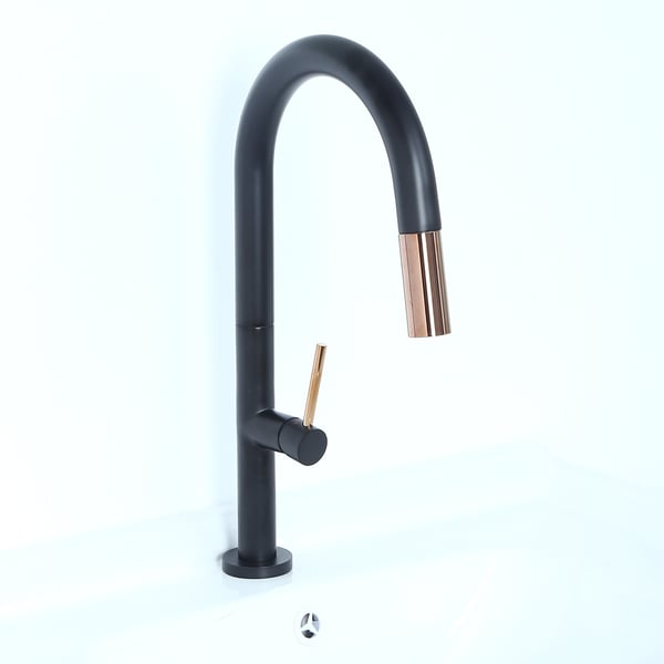 Kitchen Faucet And Touch                                      |Double Function|                                                        Black & Rose Gold