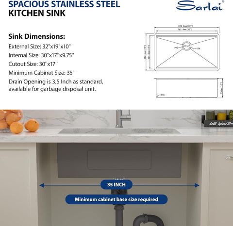 33x19 inch Gunmetal Black Undermount Kitchen Sink met Ledge Workstation