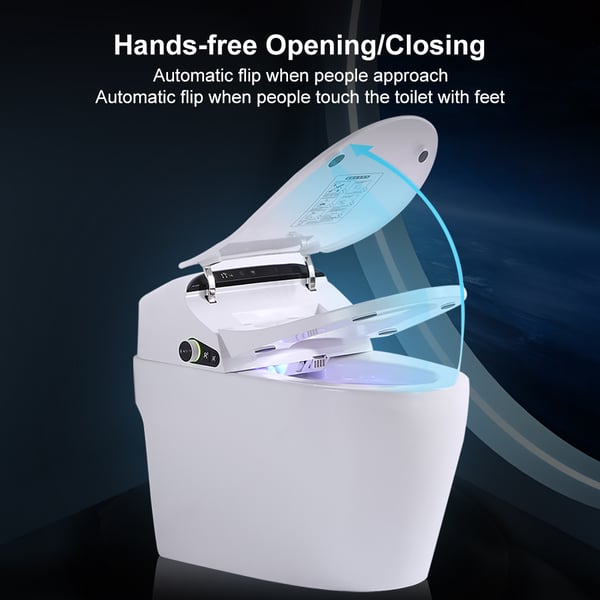 Modern Smart Toilet One-Piece 1.27 GPF Floor Mounted Elongated Toilet And Bidet Seat