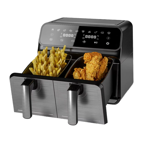 JH Multifunctional Dual-Zone Air Fryer with Two Large Baskets for Perfect Meals