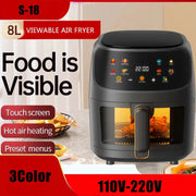 8L Multi-functional Air Fryer with 3-Color Display